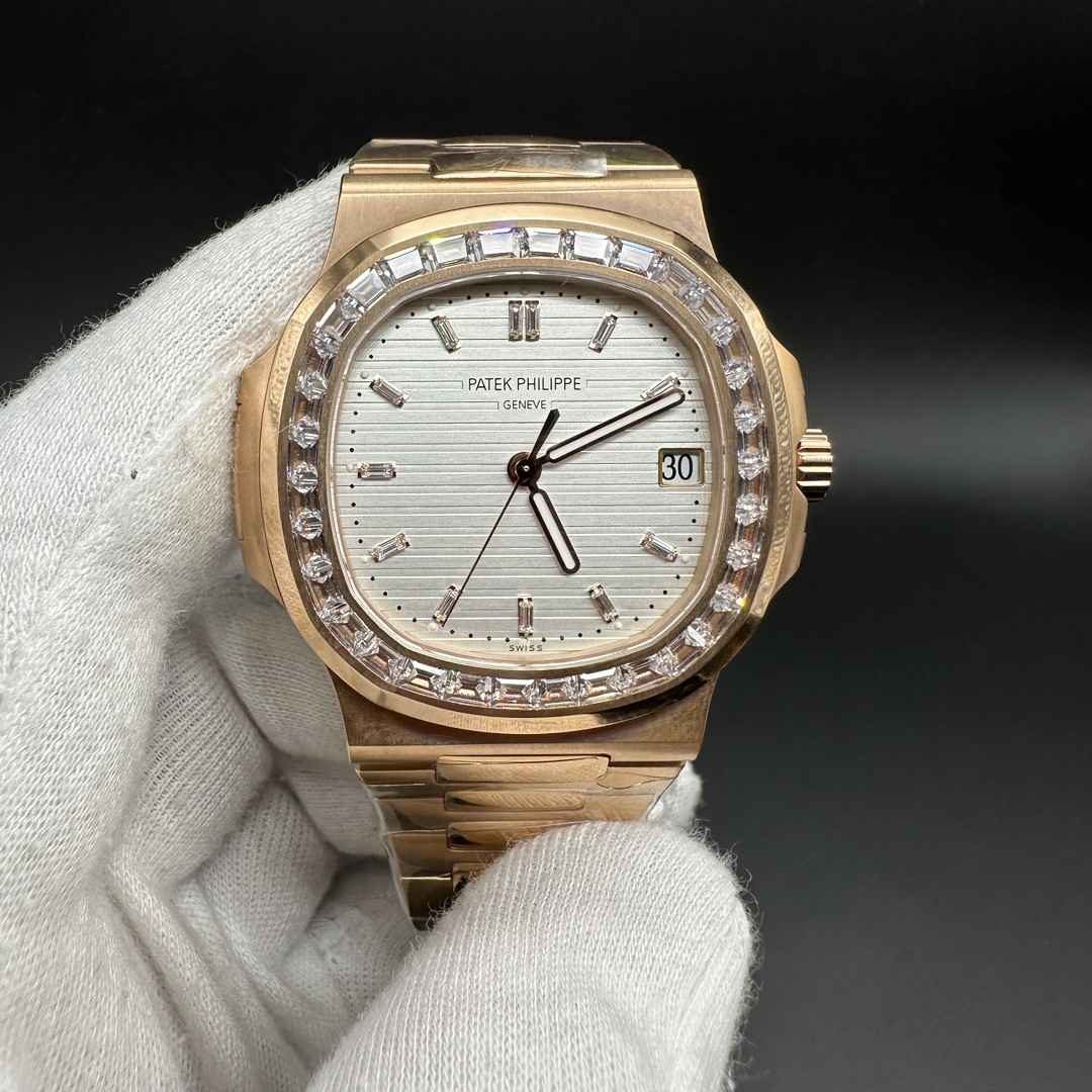 Patek Philippe 5711 PPF Cal.324 automatic Rose gold case 40mm Baguette diamonds. E98